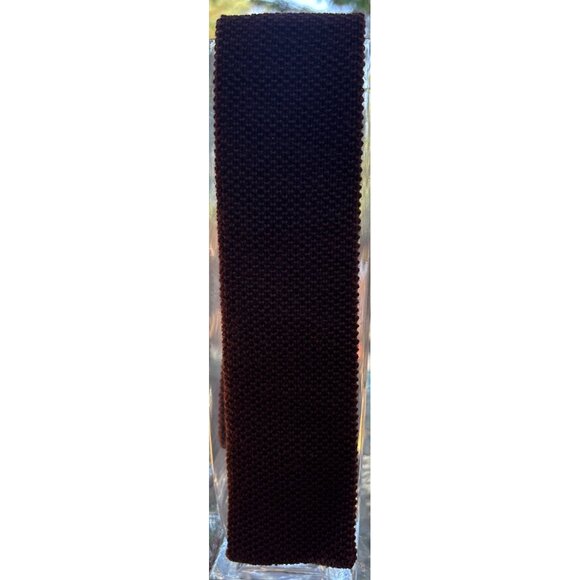 Vintage Wool Square Tip Narrow Maroon Brown Neck Tie - Picture 1 of 3